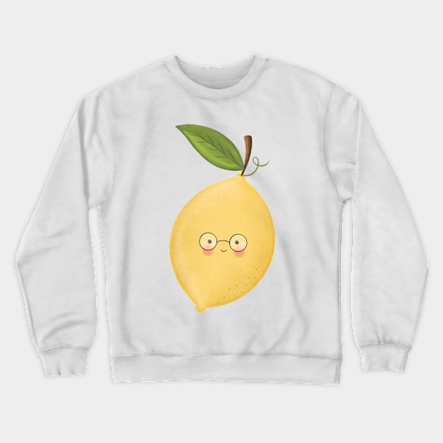 Happy Lemon Crewneck Sweatshirt by The Pretty Pink Studio